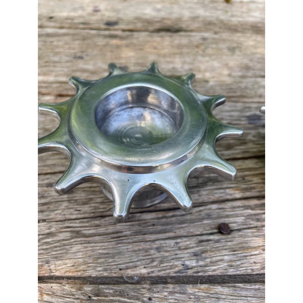 Vintage Metal Candle Votive holders Industrial Sprocket Gears - Picture 7 of 14